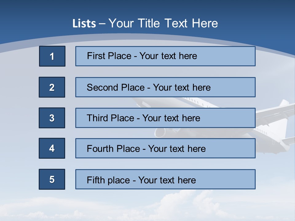 A Plane Flying In The Sky With The Sun In The Background PowerPoint Template
