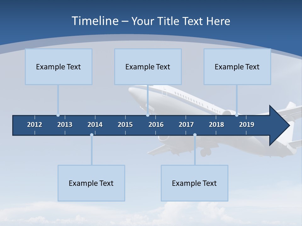 A Plane Flying In The Sky With The Sun In The Background PowerPoint Template