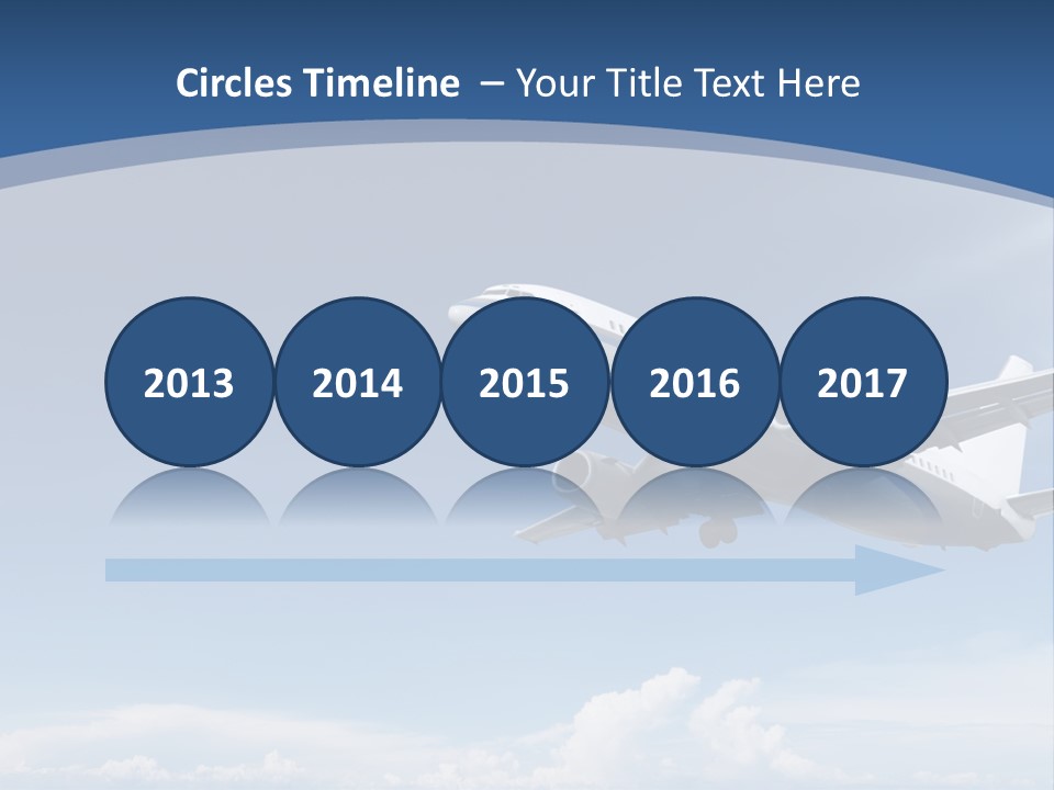 A Plane Flying In The Sky With The Sun In The Background PowerPoint Template