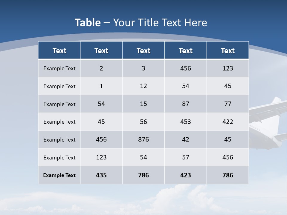 A Plane Flying In The Sky With The Sun In The Background PowerPoint Template