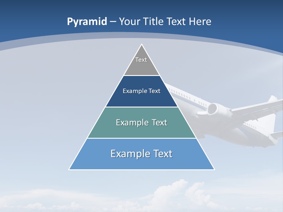 A Plane Flying In The Sky With The Sun In The Background PowerPoint Template