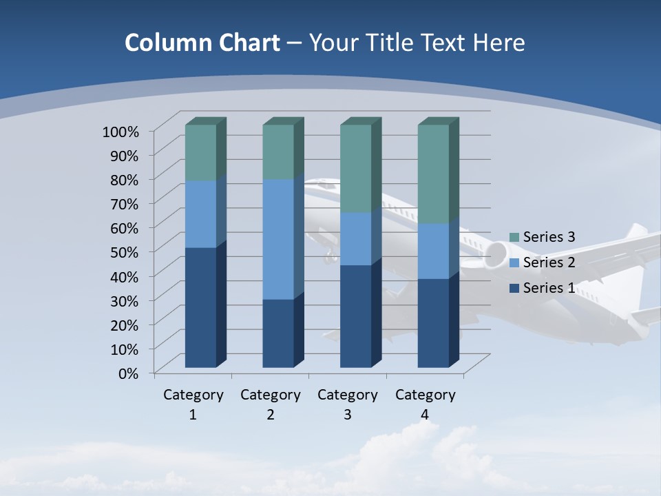 A Plane Flying In The Sky With The Sun In The Background PowerPoint Template
