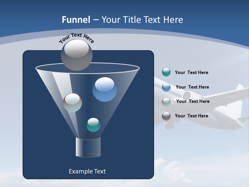 A Plane Flying In The Sky With The Sun In The Background PowerPoint Template