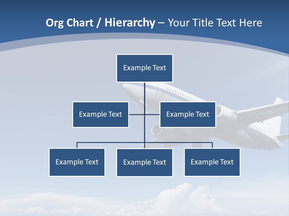 A Plane Flying In The Sky With The Sun In The Background PowerPoint Template