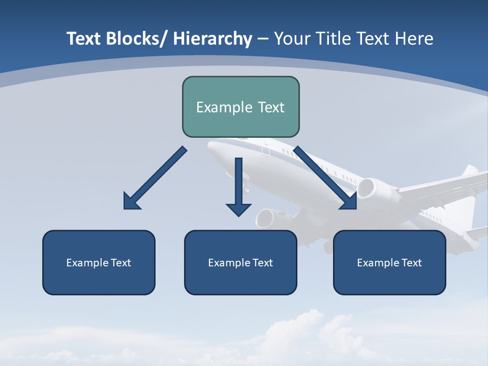 A Plane Flying In The Sky With The Sun In The Background PowerPoint Template