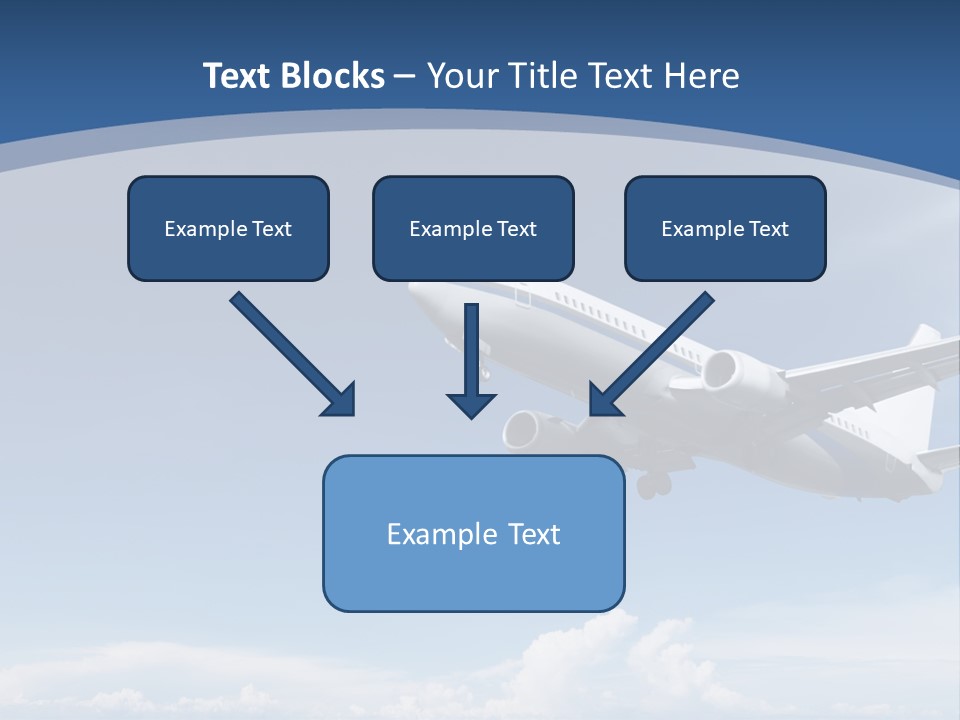 A Plane Flying In The Sky With The Sun In The Background PowerPoint Template
