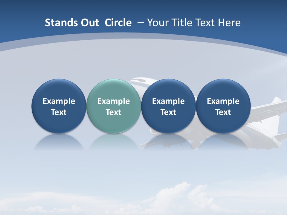 A Plane Flying In The Sky With The Sun In The Background PowerPoint Template