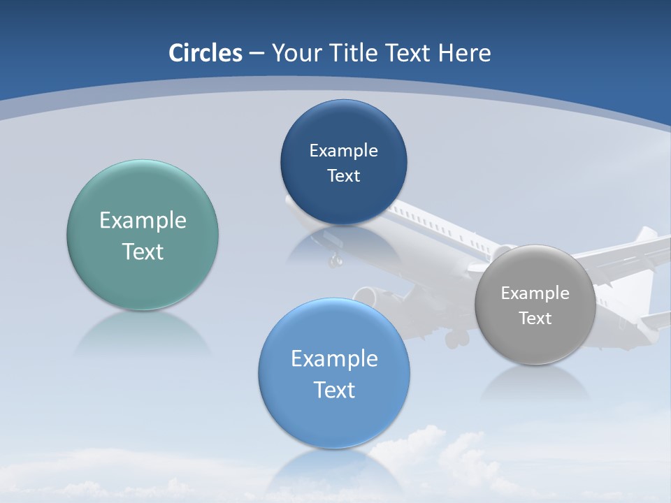 A Plane Flying In The Sky With The Sun In The Background PowerPoint Template