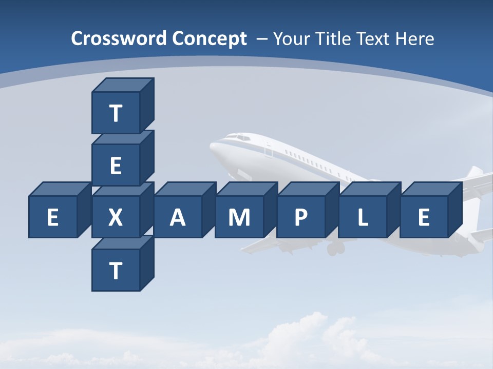 A Plane Flying In The Sky With The Sun In The Background PowerPoint Template