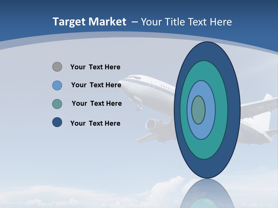 A Plane Flying In The Sky With The Sun In The Background PowerPoint Template