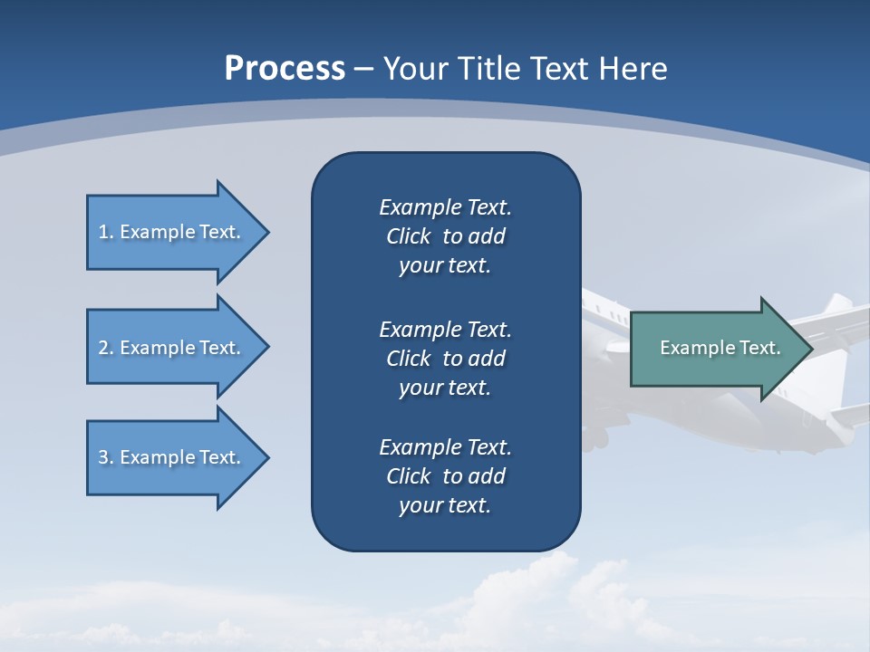 A Plane Flying In The Sky With The Sun In The Background PowerPoint Template