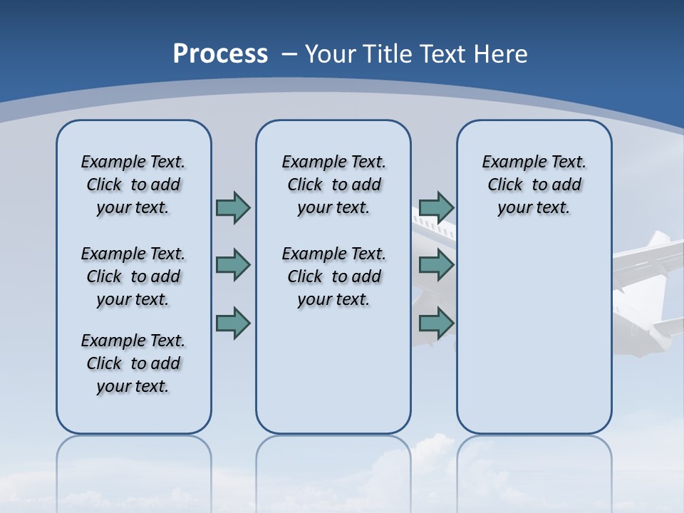 A Plane Flying In The Sky With The Sun In The Background PowerPoint Template