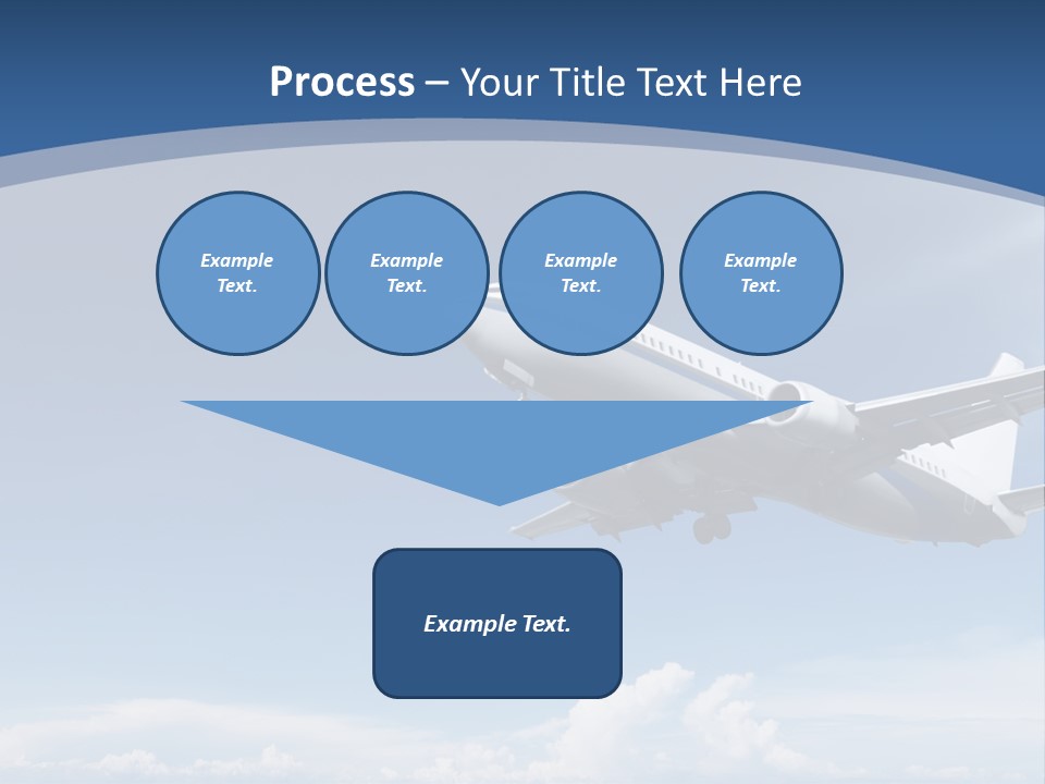 A Plane Flying In The Sky With The Sun In The Background PowerPoint Template