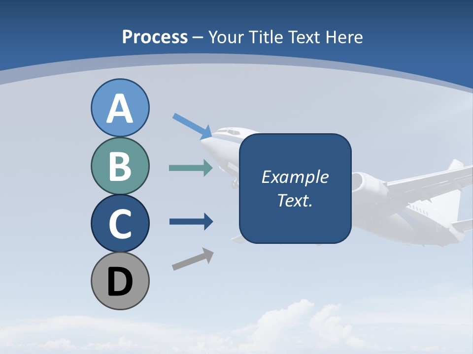 A Plane Flying In The Sky With The Sun In The Background PowerPoint Template
