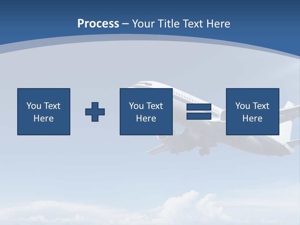 A Plane Flying In The Sky With The Sun In The Background PowerPoint Template