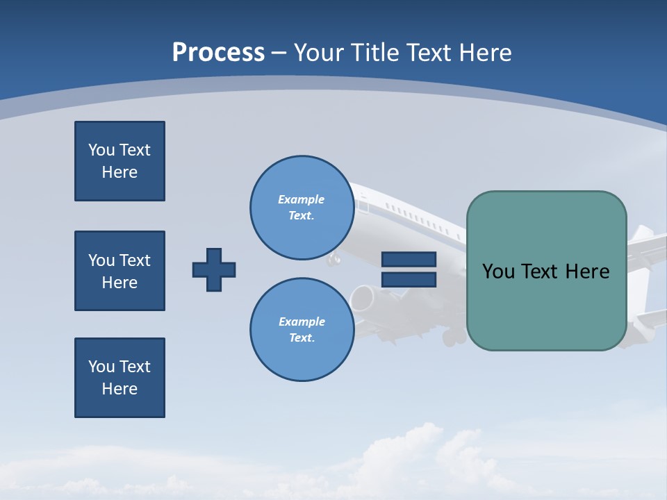 A Plane Flying In The Sky With The Sun In The Background PowerPoint Template