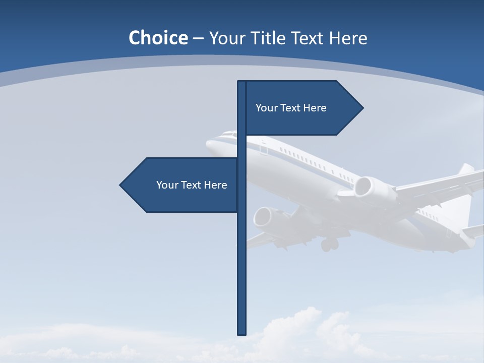 A Plane Flying In The Sky With The Sun In The Background PowerPoint Template
