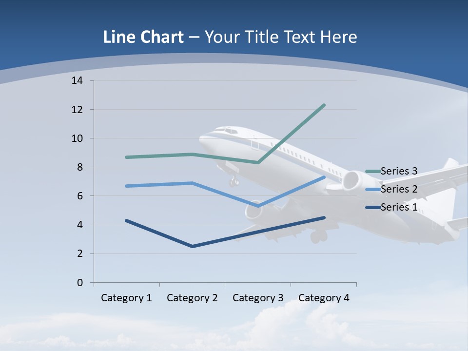 A Plane Flying In The Sky With The Sun In The Background PowerPoint Template