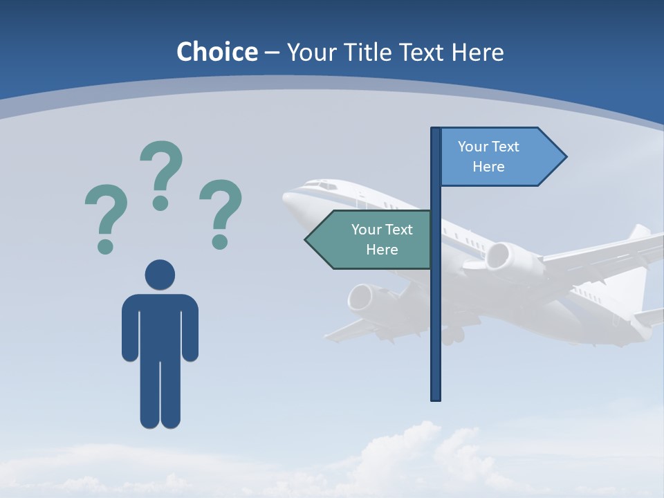 A Plane Flying In The Sky With The Sun In The Background PowerPoint Template