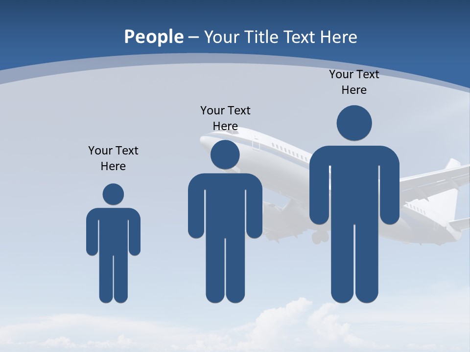 A Plane Flying In The Sky With The Sun In The Background PowerPoint Template