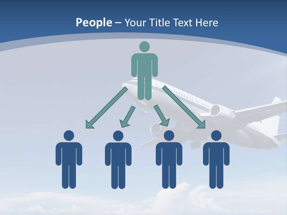A Plane Flying In The Sky With The Sun In The Background PowerPoint Template