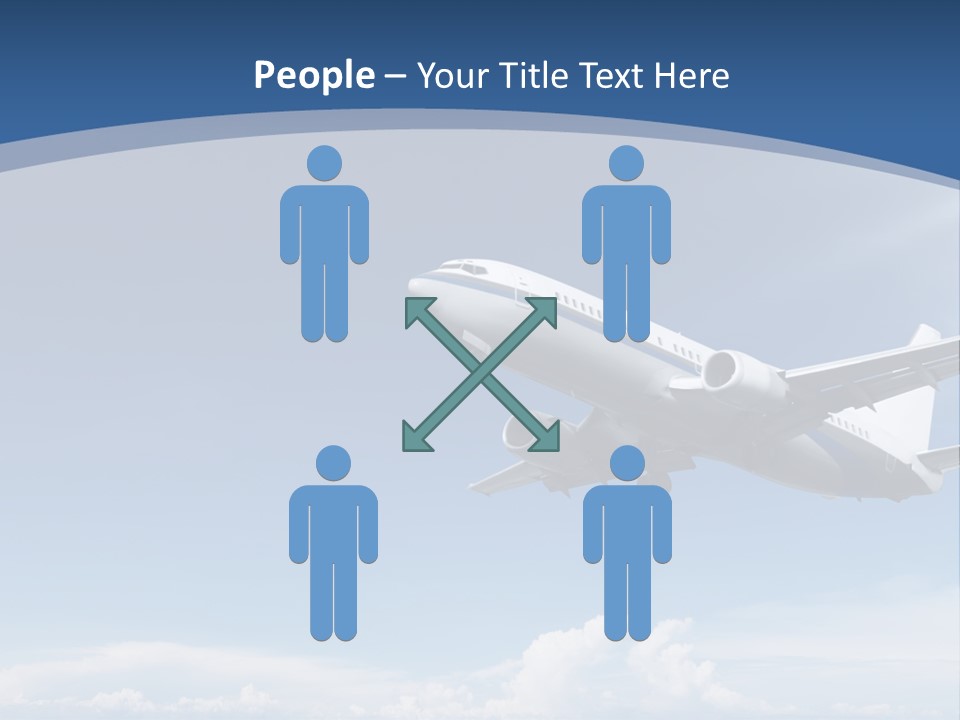 A Plane Flying In The Sky With The Sun In The Background PowerPoint Template