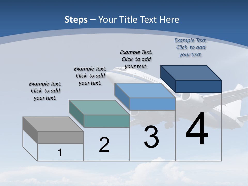 A Plane Flying In The Sky With The Sun In The Background PowerPoint Template