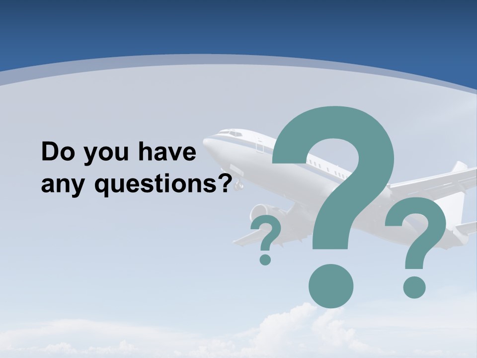 A Plane Flying In The Sky With The Sun In The Background PowerPoint Template