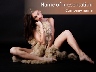 Body Lady Grey PowerPoint Template