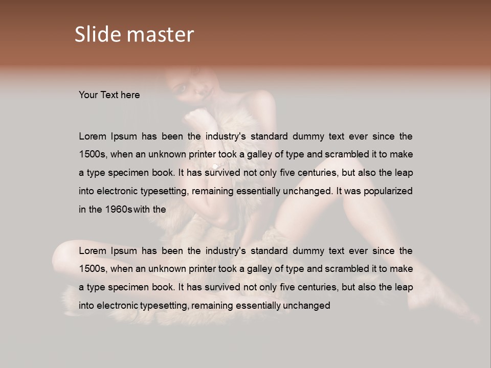 Body Lady Grey PowerPoint Template