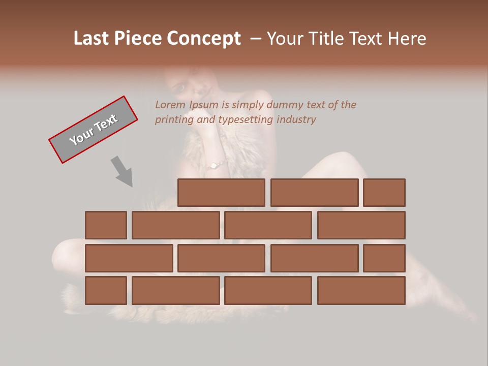 Body Lady Grey PowerPoint Template