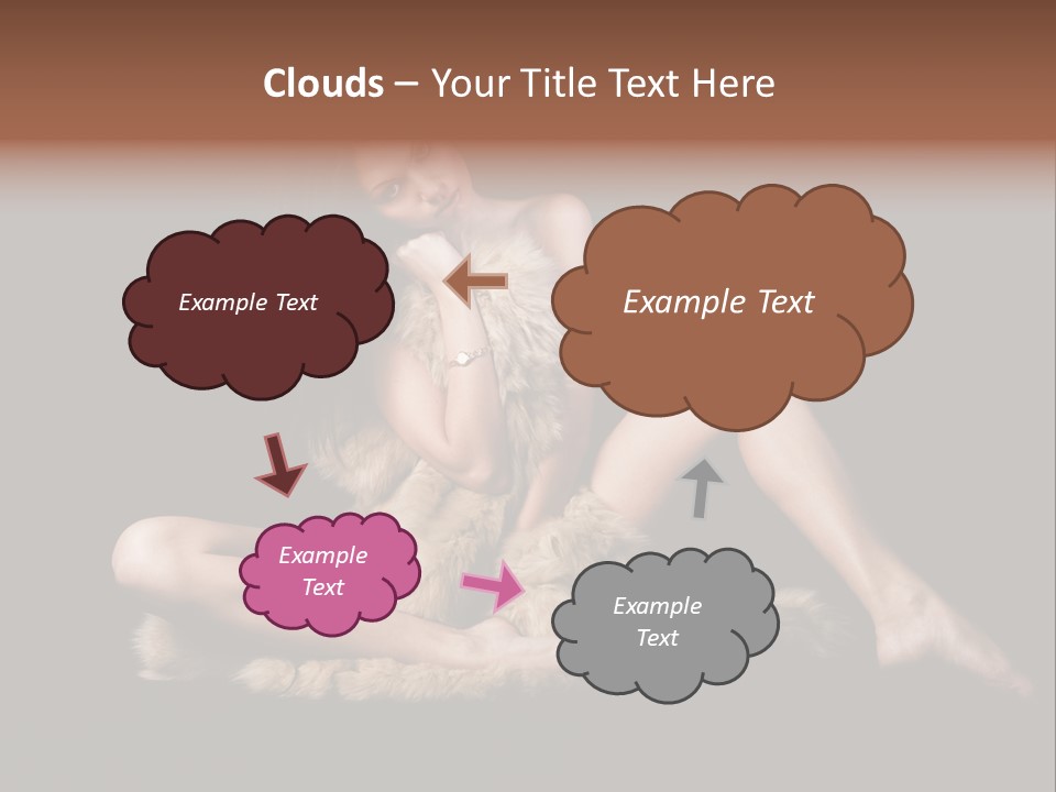 Body Lady Grey PowerPoint Template