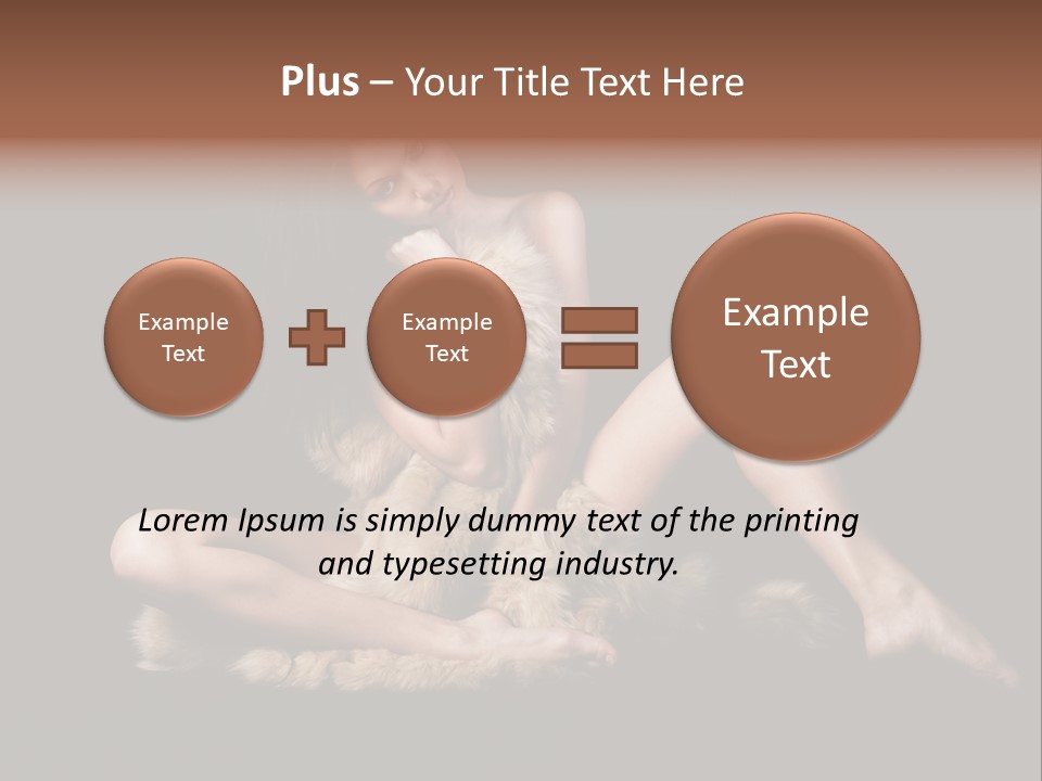 Body Lady Grey PowerPoint Template