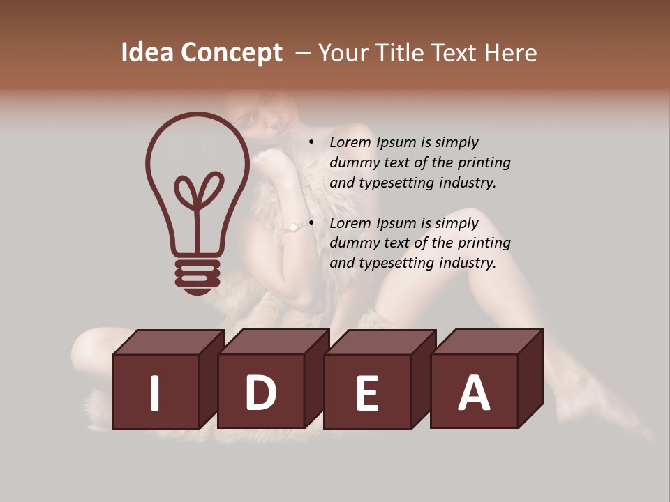 Body Lady Grey PowerPoint Template