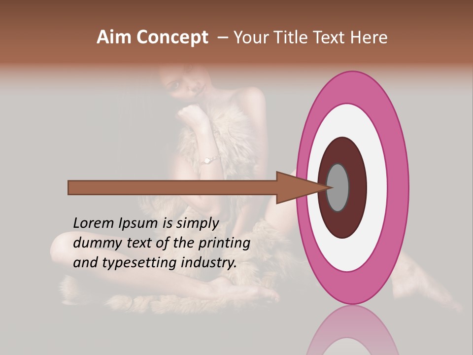 Body Lady Grey PowerPoint Template