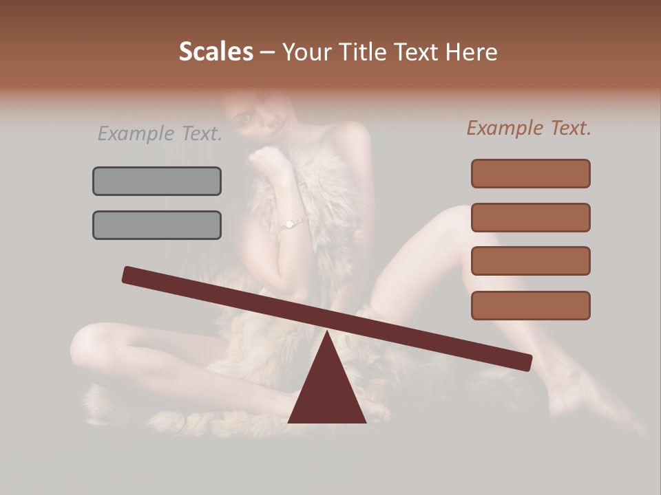 Body Lady Grey PowerPoint Template