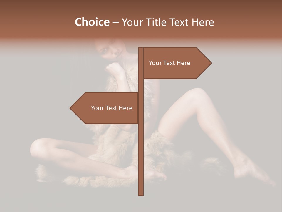 Body Lady Grey PowerPoint Template