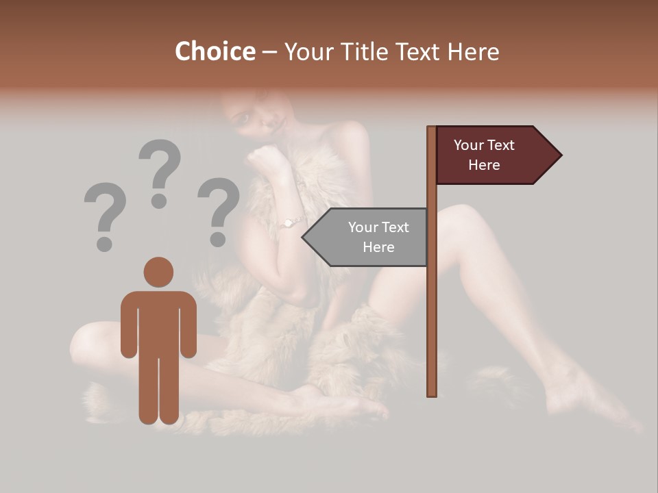 Body Lady Grey PowerPoint Template