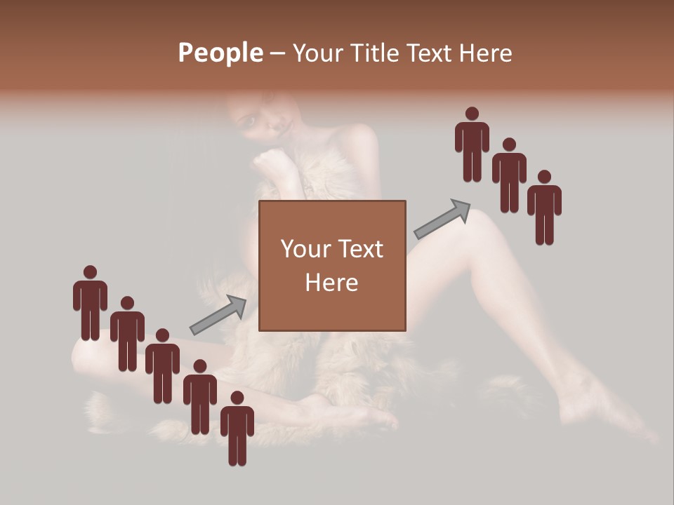 Body Lady Grey PowerPoint Template