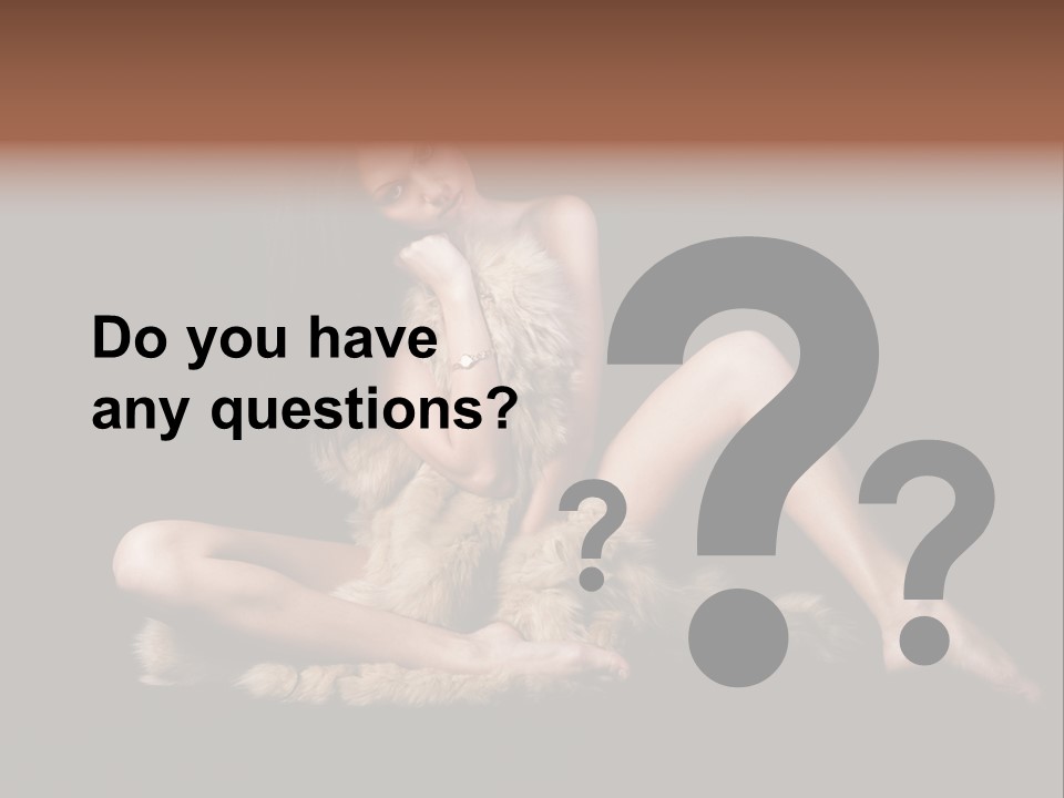 Body Lady Grey PowerPoint Template