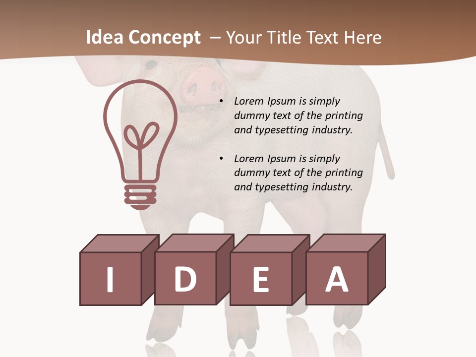 Image Shot Pig PowerPoint Template