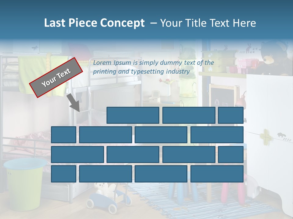 Interior Home Girl PowerPoint Template