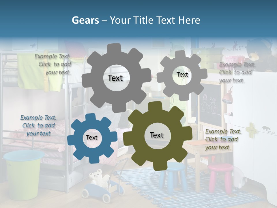 Interior Home Girl PowerPoint Template