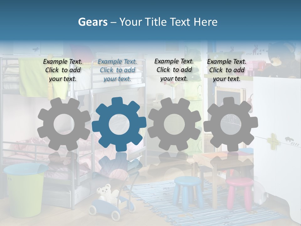 Interior Home Girl PowerPoint Template