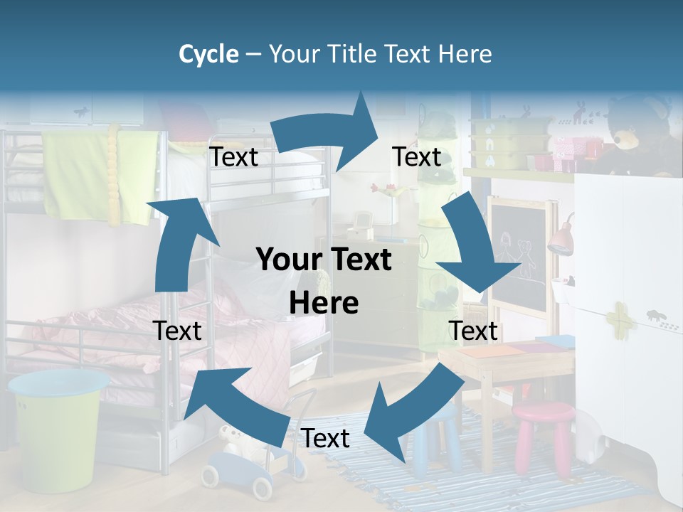 Interior Home Girl PowerPoint Template