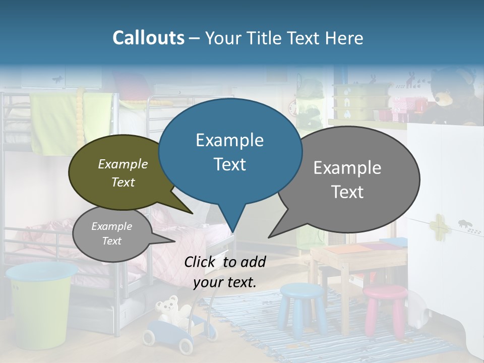 Interior Home Girl PowerPoint Template