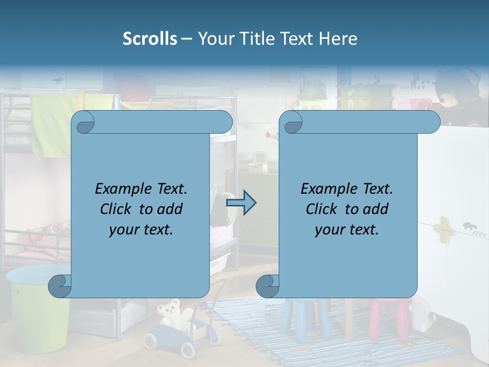 Interior Home Girl PowerPoint Template