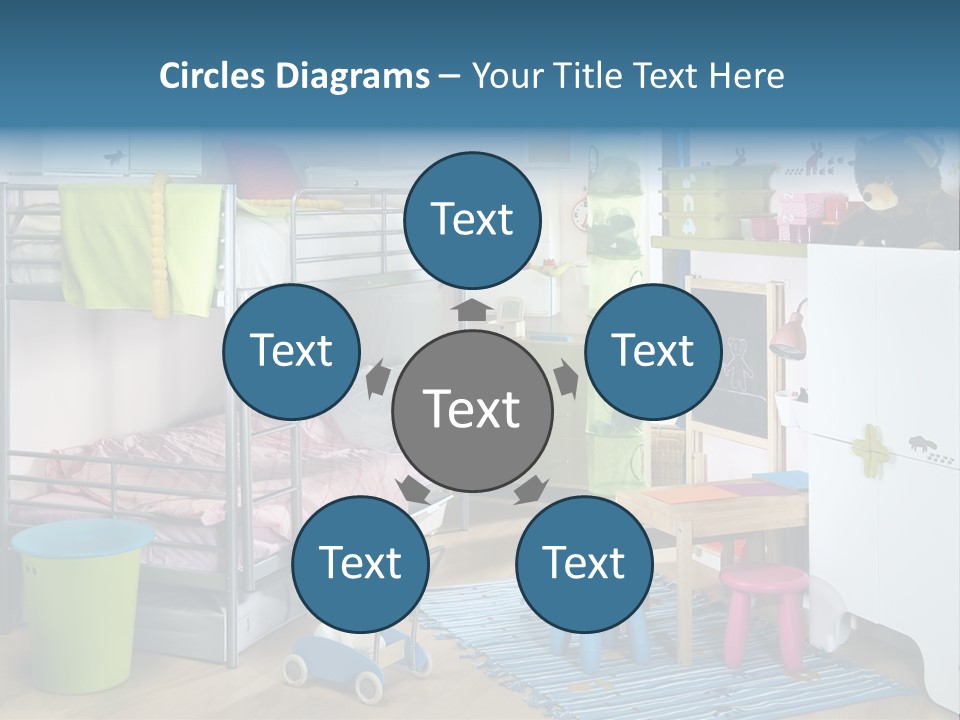 Interior Home Girl PowerPoint Template