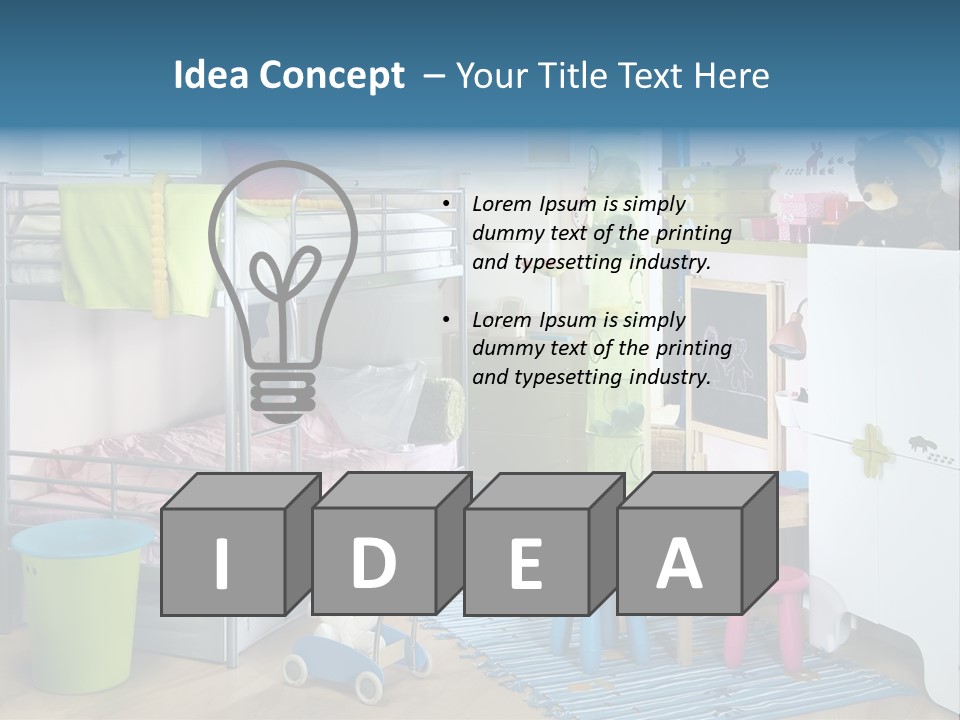 Interior Home Girl PowerPoint Template