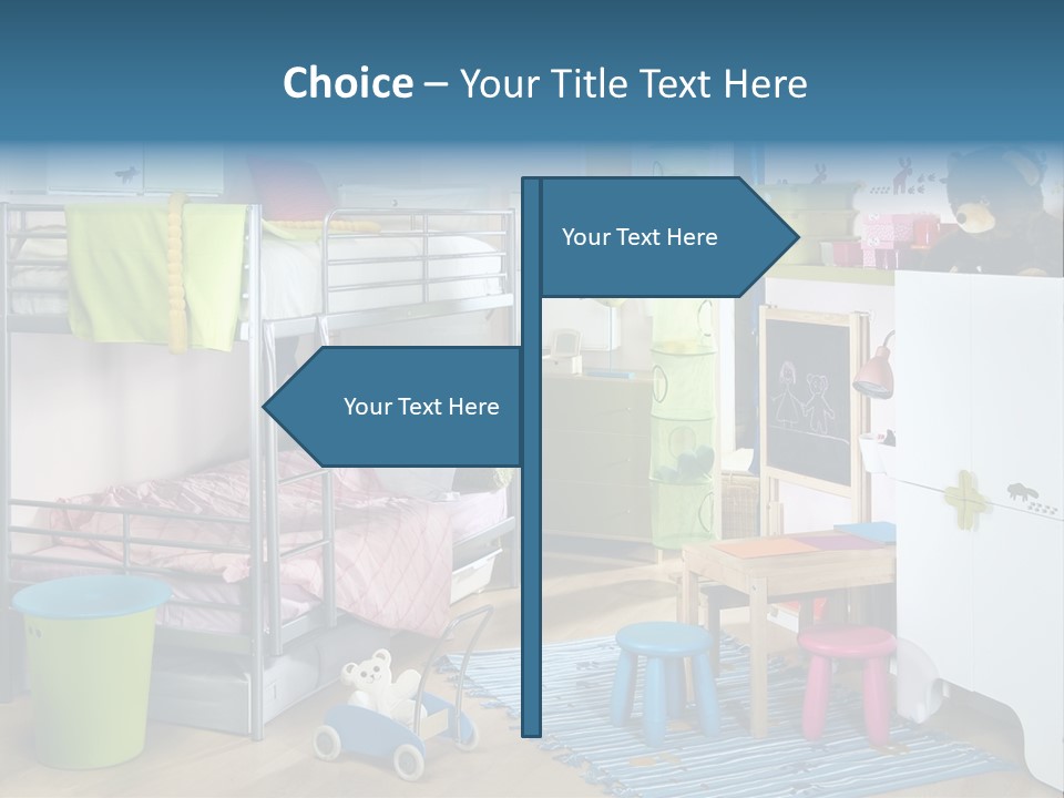 Interior Home Girl PowerPoint Template